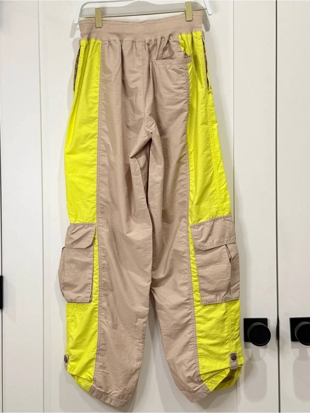 Free People Movement Mesmerize Me Colorblock Pants Small Tan Hiking Gorpcore